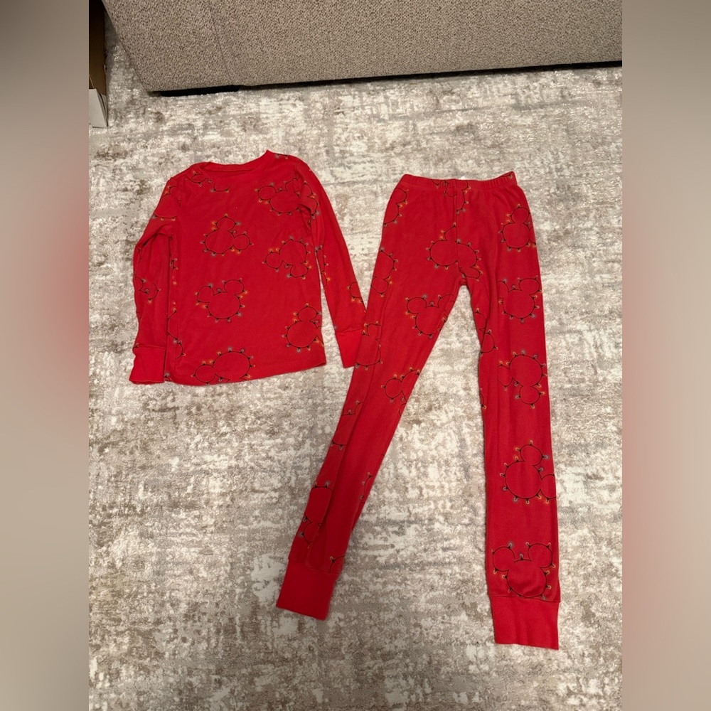 Disney Spotted Zebra Red Long Sleeve Pajama Set for Kids size 10